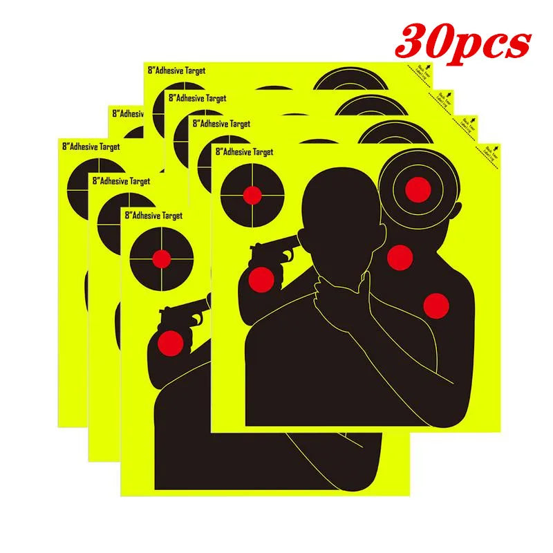 Alvos adesivos fluorescentes 8” (10/30 unid.)