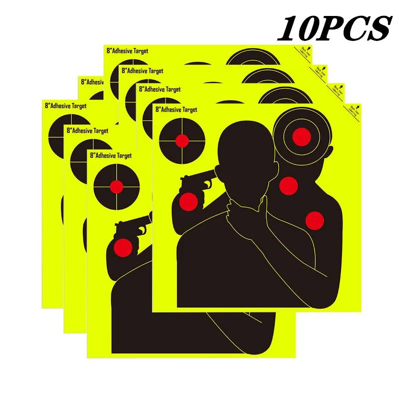 Alvos adesivos fluorescentes 8” (10/30 unid.)