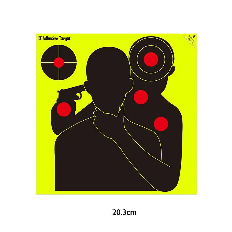 Alvos adesivos fluorescentes 8” (10/30 unid.)