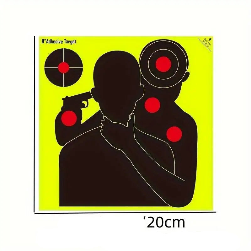 Alvos adesivos fluorescentes 8” (10/30 unid.)