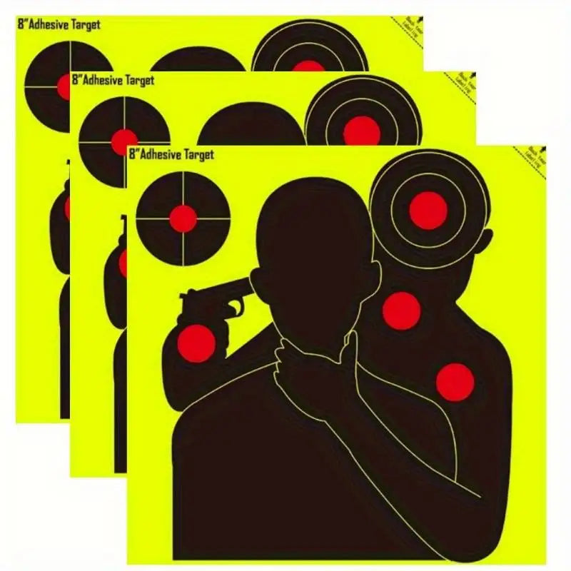 Alvos adesivos fluorescentes 8” (10/30 unid.)